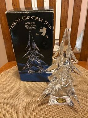 Vintage Japanese 25% Lead Crystal Christmas Tree – New in Original Box